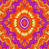 Sunset Abstract Floral Medallion Artistic Tapestry(Orange)