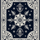 Caria Medallion Vintage Distressed Heritage Tapestry Motif(Black)