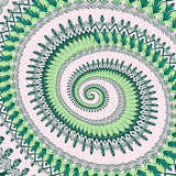 Elegant Botanical Leaf Swirl(Green)