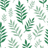 Boho Featuring Intricate Fern Flourishes and Shapes (Green)