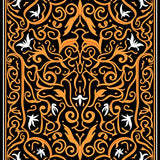 Haunted Lace Insect Tapestry with Baroque Web Flourish(Black) - ODIKA