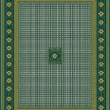 Beige Blue Geometric(Green)