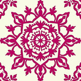 Medallion Vintage Distressed Intricate Bohemian Chic Treasure (Pink)