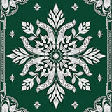 Snowflake Medallion with Intricate Crystal Design(Green)