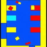 Colorful Whimsical Geometric Motif(Yellow)