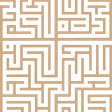 Modern Interlocking Maze with Minimalist Nordic Motifs(Beige)