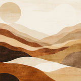 Desert Sandscape Area Brown & Beige Hallway Floor(Brown)