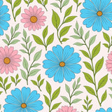 Chic Boho Blossom Arrangement with Whimsical Leaf Embellishments(Blue)