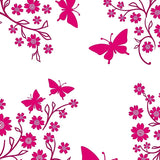 Enchanted Garden Cascade Design with Floral Accents (Pink)