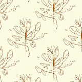 Botanical Leaf in Modern Minimalist Style(Ivory)