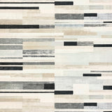 Modern Geometric Striped Area for Entryway and Porch(Black)