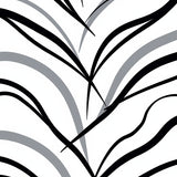 Chevron Waves with Contemporary Abstract Flourishes(Black)