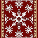 Festive Snowflake Medallion Accent with Gold and Highlights(Red)
