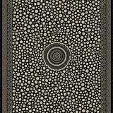 Abstract Animal Inspired Design with Delicate Floral Accents and Folding Backing(Black)