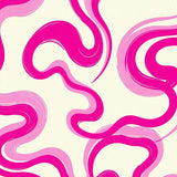 Modern Swirl Abstract Motif Accent(Pink)
