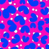 Modern Abstract Mosaic Featuring Interlocking Forms (Pink)