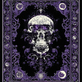 Midnight Macabre Bewitched Skull Home Decor for Spooky Enthusiasts(Purple)