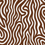 Abstract Wave Stripes with Flowing Contemporary Forms(Brown)