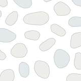 Zen Interlocking Pebble Motif Contemporary Art (Gray)