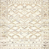 Beige Circular Area with Abstract Boho Wave and Diamond Elements(Beige)