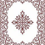 Elegant Floral Vine Scroll Entryway Accent(Brown)