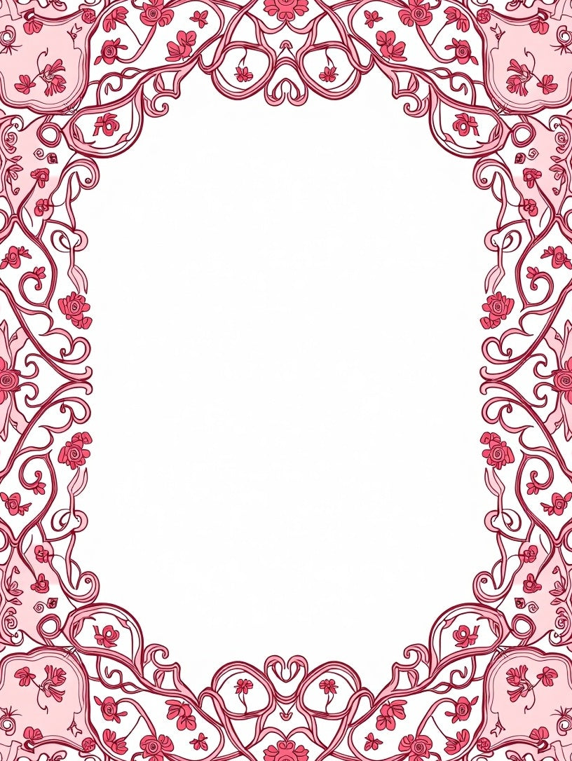 Enchanted Garden Floral Vine Lattice Wonderland (Pink) - ODIKA