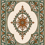 Floral Medallion Border with Timeless European Elegance (Beige) - ODIKA
