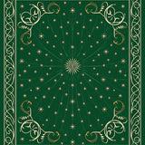 Evergreen Scrollwork with Twinkling Starburst Accents(Green)