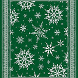 Winter Crystalline Snowflake Area(Green)