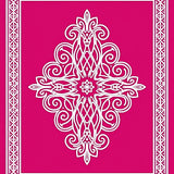 Luxurious Swirl Medallion Trellis Modern Contemporary Elegant (Pink)