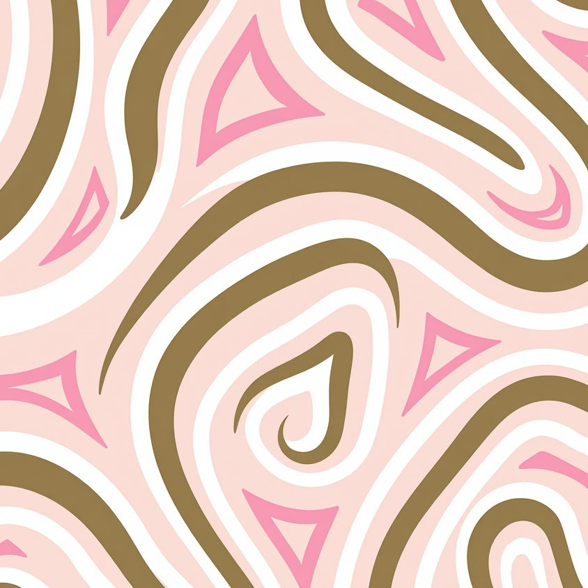 Contemporary Abstract Wave Touch Floor (Pink) - ODIKA