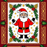 Joyous Multicultural Winter Holiday Celebration Floor Covering(Red)