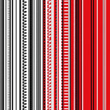 Bold Ladder Stripe Interlocking Contrast Modernist Design(Black)