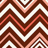 Burnt Sienna Chevron Striped Hallway(Brown)