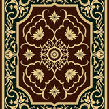 Ornate Art Nouveau Swirling Floral with Delicate Accents (Brown)