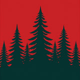 Evergreen Pine Tree Area with Woodland Forest Theme(Red)