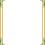 Hexagonal Honeycomb Mosaic with Floral Border Accents (Gold)