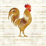 Rooster Inspired Area with Low Pile(Beige)