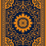 Arabesque Mosaic with Flowing Vine Accents(Orange)