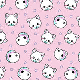Novelty Kitty Theme Amusing Winter Celebration Floor Covering(Pink)