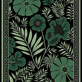 Tropical Midnight Jungle Exotic Flora Expedition (Black) - ODIKA