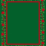 Festive Holly Wreath with Interlocking Border Design(Green)