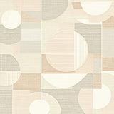 Creamy Beige Area Modern Circle Design for Cozy Ambiance(Beige)