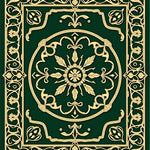 Interlocking Latticework Medallion Design with Botanical Motifs (Green) - ODIKA