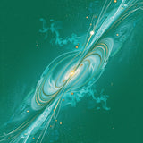 Interstellar Cloud Meteorite Shower Planetary Milky Way Path(Teal)