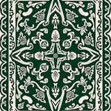Elegant Floral Vintage Medallion Low Pile (Green) - ODIKA