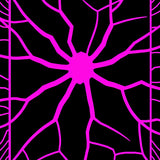 Interlocking Arachnid Web Motif with Vivid Gothic Accents(Black)