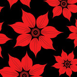 Winter Poinsettia Bloom Design Contemporary Floor(Black)