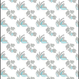 Botanical Interlocking Leaf Vein Artistic Modern Design (White)