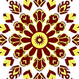 Burst with Radial Symmetry Accents (Brown)